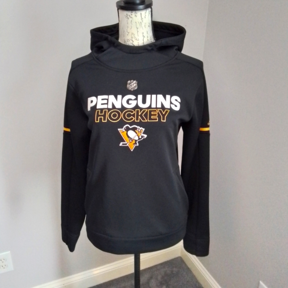 Adidas Authentic NHL Pro Collection Pittsburgh Penguins Hoodie - L 14/16